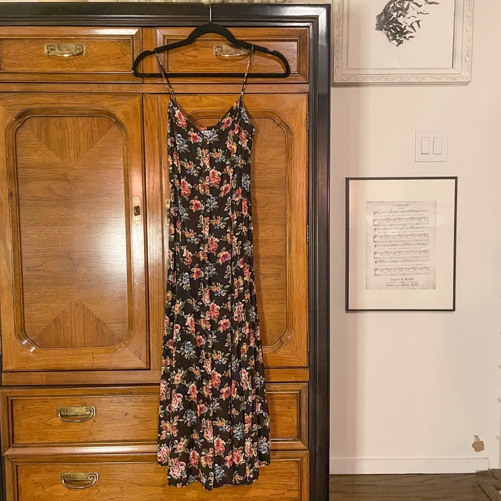 Vintage rampage floral button down maxi